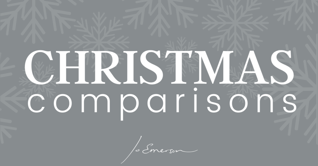 Header Graphic which reads "Christmas Comparisons"